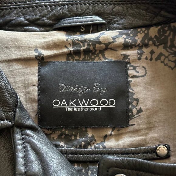 Used Oakwood Leather Jacket Woman Size S - Picture 5 of 8